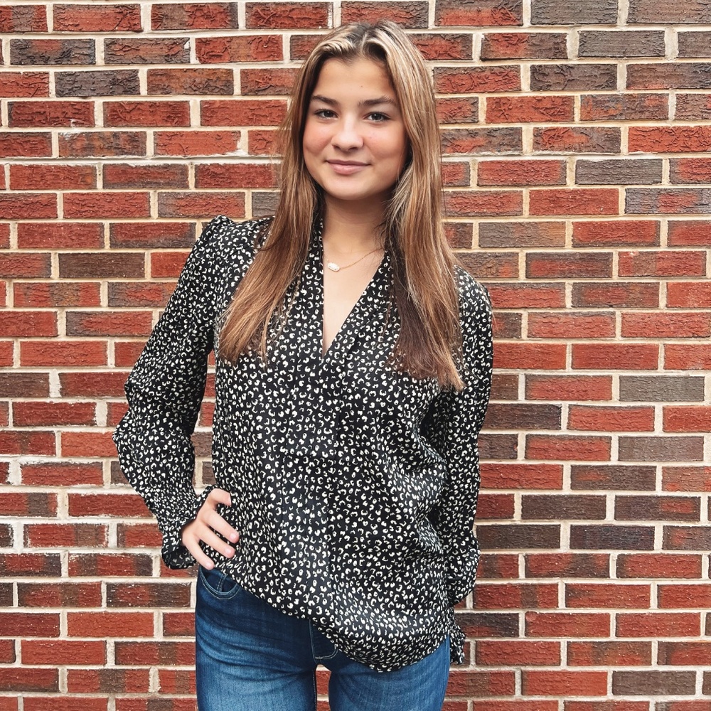 Animal Printed Long Sleeve Top